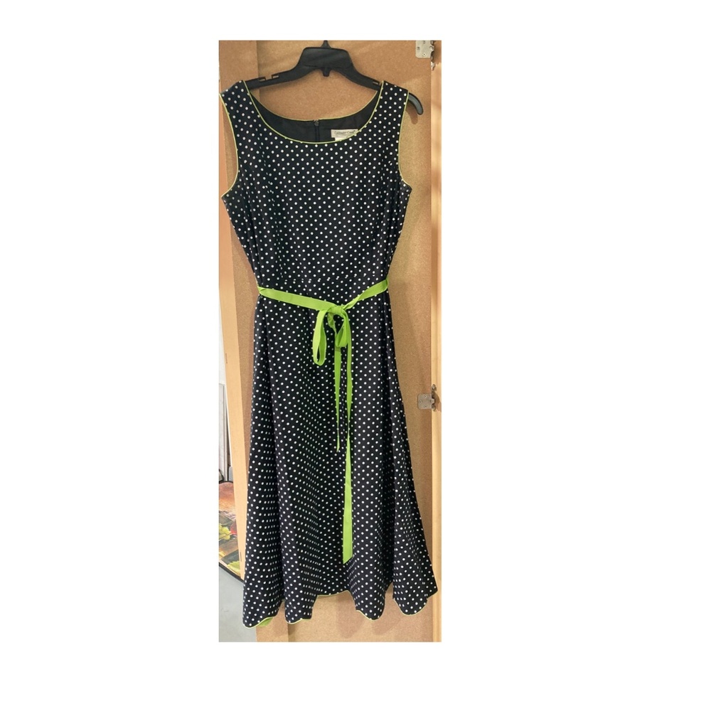 Sleeveless polkadot, dress, Coldwater Creek